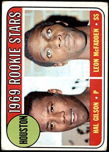 1969 Topps 156 Astros Újoncok Hal Gilson/Leon McFadden Houston Astros (Baseball Kártya) HITELES Astros