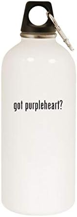 Molandra Termékek vannak purpleheart? - 20oz Rozsdamentes Acél, Fehér Üveg Vizet a Karabiner, Fehér