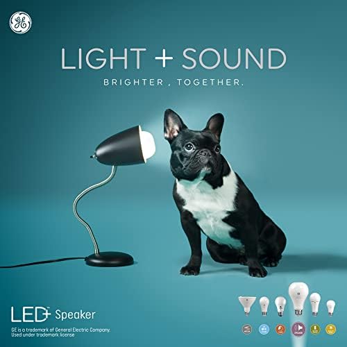 GE LED Világítás+ Hangszóró Beltéri Floodlight Izzó, Puha, Fehér, Bluetooth Hangszóró, Nem App, vagy Wi-Fi Szükséges, a Távoli