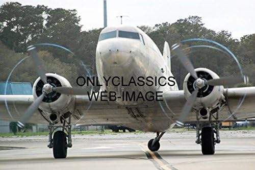 OnlyClassics Douglas DC-3 Légi közlekedés 8X12 Fényképezőgép Fogások Spin Hatása a Repülőgép LÉGCSAVARJA