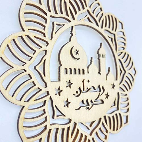 Sterose Eid Mubarak Ramadan Dekoráció Fa Lógó Medál Emléktábla Alá Az Iszlám Dekoráció