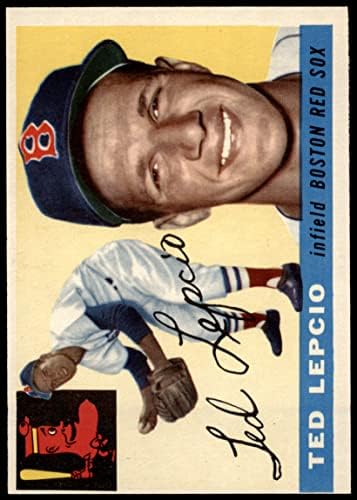 1955 Topps Baseball 128 Ted Lepcio Kiváló (5, 10) által Mickeys Kártyák