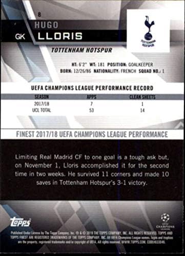 2018-19 Legjobb UEFA Bajnokok Ligája 8 Hugo Lloris, a Tottenham Hotspur Labdarúgó Trading Card