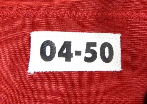 2004-ben a San Francisco 49ers Scott Rehberg 60 Játék Kiadott Piros Mez 50 DP30298 - Aláíratlan NFL Játék Használt Mezek