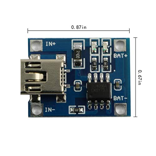 DAOKI 10db Akkumulátor Töltés Testület TP4056 Mini USB-s Lítium Akkumulátor Töltő Modul 5V 1A 4.5 V-5.5 V Védelem