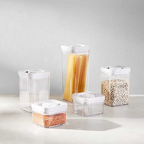 Alapok 5 Részes Tér Légmentes Élelmiszer-Tároló edények a Konyha, Kamra, Szervezet, BPA Mentes Műanyag