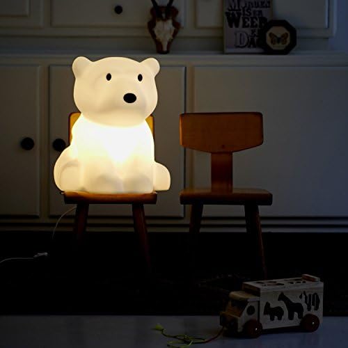 Vörös Co. Fehér LED Puha Fény Nanuk jegesmedve Lámpa fényereje csökken, 16 Cm Magas