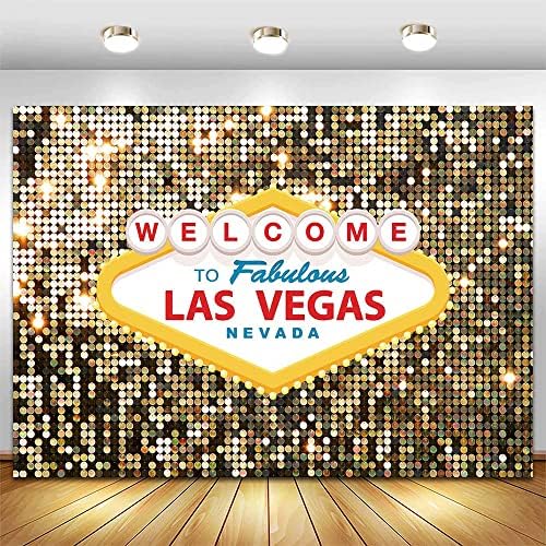 8x6ft Üdvözöljük a Las Vegas-i Buli Hátteret Fotózás Kaszinó Este Póker Témájú Szülinapi Parti Fotó Háttér Arany Luxus Báli