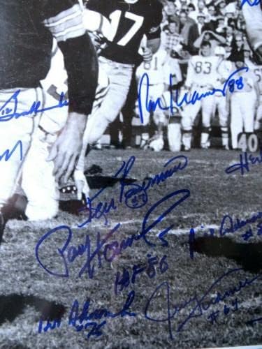 1960-as években a Green Bay Packers Dedikált 16X20 Fotó Hornung Kramer 20-Szigma AB62524 - Dedikált NFL-Fotók